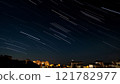 Star trails in the night sky 121782977
