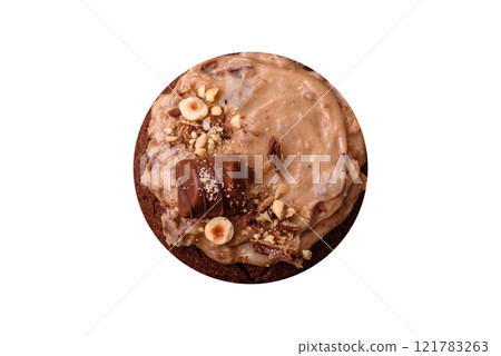 Sweet oatmeal cookies with buttercream or peanut butter Sweet oatmeal cookies with buttercream or peanut butter 121783263