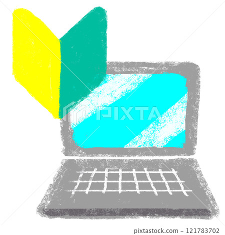 Crayon touch illustrations for computer beginners Crayon touch illustrations for computer beginners 121783702