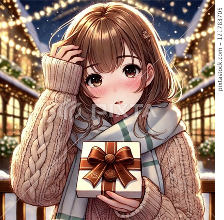 給禮物的婦女 121783705