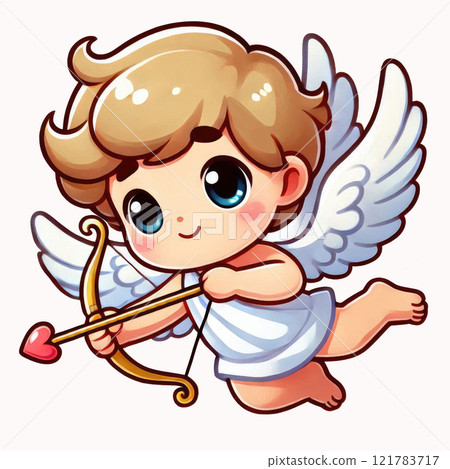Cute Adorable Cupid cartoon character. Amur babies, little angels or god eros. Valentines day god of love. 121783717