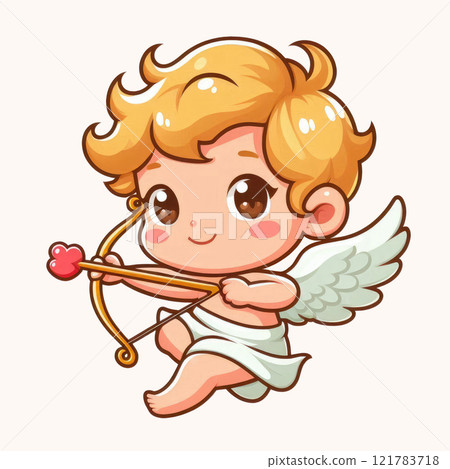 Cute Adorable Cupid cartoon character. Amur babies, little angels or god eros. Valentines day god of love. Cute Adorable Cupid cartoon character. Amur babies, little angels or god eros. Valentines day god of love. 121783718