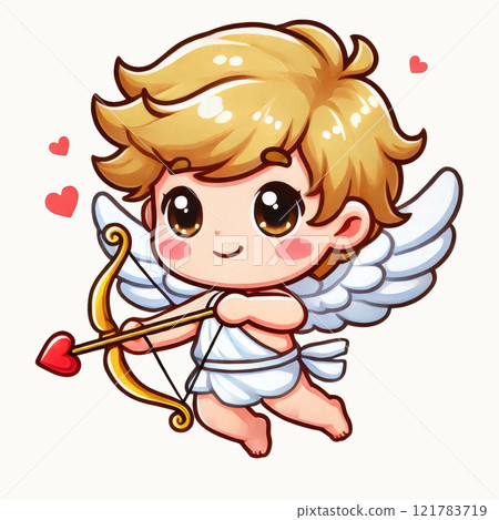 Cute Adorable Cupid cartoon character. Amur babies, little angels or god eros. Valentines day god of love. 121783719