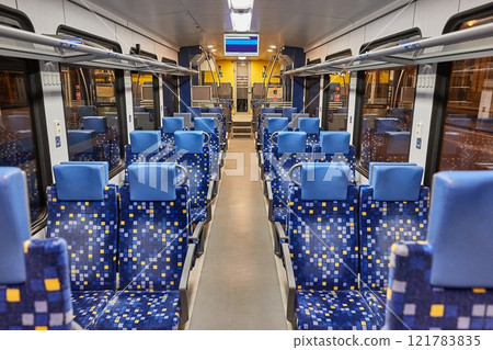 Passenger Train interior Seats 121783835