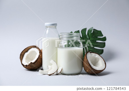 Coconut milk, concept of tasty and natural drink 121784543