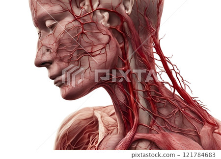 突顯血管的人體插圖 121784683