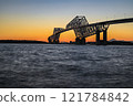 Sunset gates at Tokyo Gate Bridge 121784842