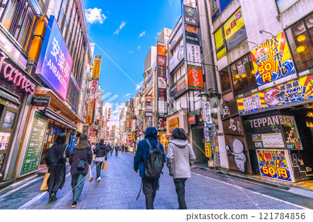 Tokyo cityscape in Japan in January. View of Kabukicho in Shinjuku. May light shine on a new era = January 8, 2025 Tokyo cityscape in Japan in January. View of Kabukicho in Shinjuku. May light shine on a new era = January 8, 2025 121784856