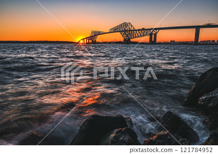 Sunset gates at Tokyo Gate Bridge Sunset gates at Tokyo Gate Bridge 121784952
