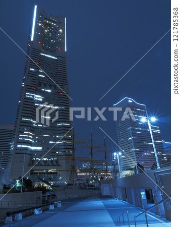 Kanagawa Prefecture, Nippon Maru Memorial Park at night, December 121785368
