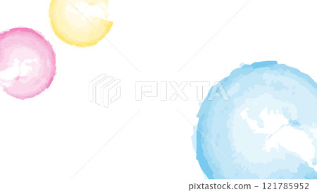 A cool background frame illustration with watercolor-style circles A cool background frame illustration with watercolor-style circles 121785952