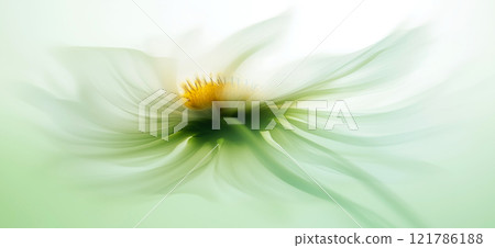 Sunflower with green and yellow petals moving in the wind. Abstract soft blurred natural background Sunflower with green and yellow petals moving in the wind. Abstract soft blurred natural background 121786188