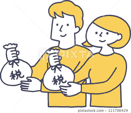 年輕夫婦單色繳稅 121786429