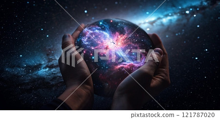 Galaxy in Your Hands A Mystical Cosmic Sphere Galaxy in Your Hands A Mystical Cosmic Sphere 121787020