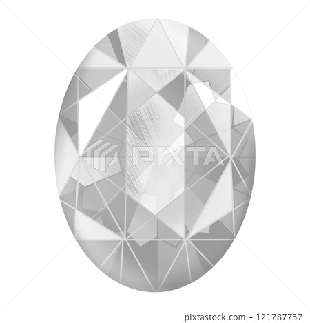 Illustration of a gemstone on white 121787737