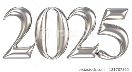 Happy New Year With Number 3D Render Happy New Year With Number 3D Render 121787863