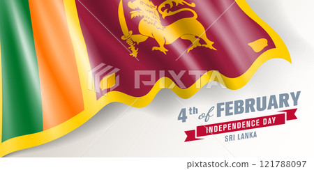 Sri Lanka independence day vector banner, greeting card 121788097