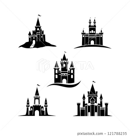 Castle vector illustration icon logo Castle vector illustration icon logo 121788235