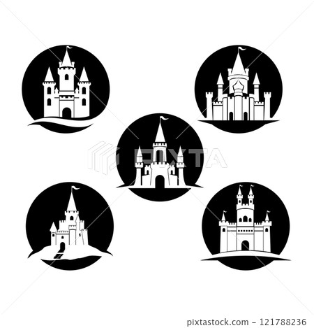 Castle vector illustration icon logo Castle vector illustration icon logo 121788236