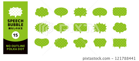 Small polka dot speech bubble set_vertical horns_no outline 121788441
