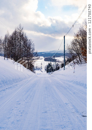 Snow roller coaster road Snow roller coaster road 121788740