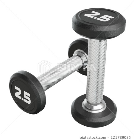 Two blank Round Rubber Dumbbells, number 2.5, weightlifting gym equipment Two blank Round Rubber Dumbbells, number 2.5, weightlifting gym equipment 121789085