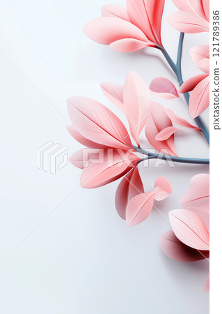 Pink leaves creating a soft and elegant background Pink leaves creating a soft and elegant background 121789386