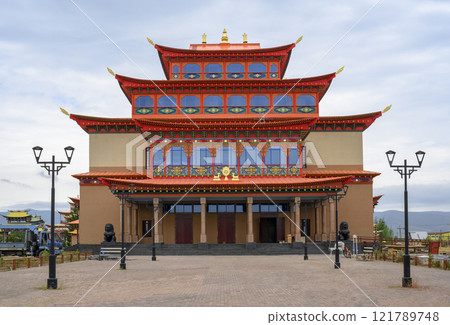 Reconstruction of the main building in the Ivolginsky Datsan (Buddhist monastery) in Buryatia 121789748