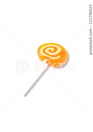 Lollipop candy photographed on a white background 121790023