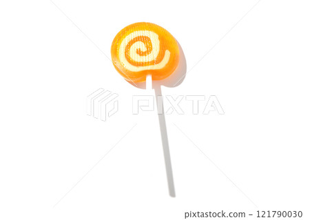 Lollipop candy photographed on a white background 121790030