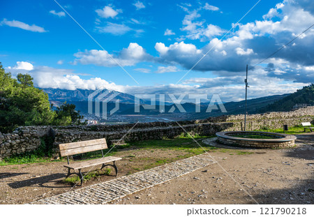Historical site of the castle of Berat, Albania Historical site of the castle of Berat, Albania 121790218