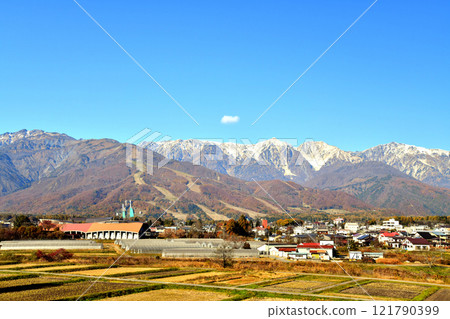 八方尾根和北阿爾卑斯山的景色（長野縣白馬村） [2024.11] 121790399