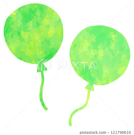 Balloon illustration vector material green yellow-green 121790610