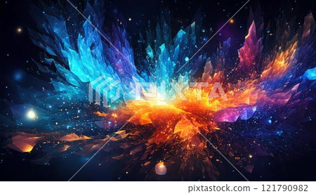 Fantastic colorful abstract illustration of a space nebula Fantastic colorful abstract illustration of a space nebula 121790982