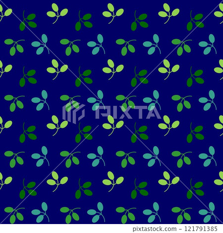 Small leaf pattern_blue 121791385