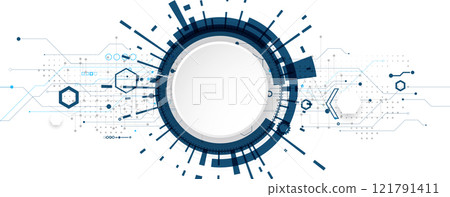 Abstract computer circuit board, technology and science background 121791411