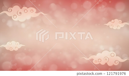 Chinese New Year Soft Pink Cloud Background with Bokeh Effect 121791976