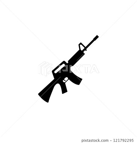Vector illustration of M4A1 rifle, detailed military weapon design 121792295