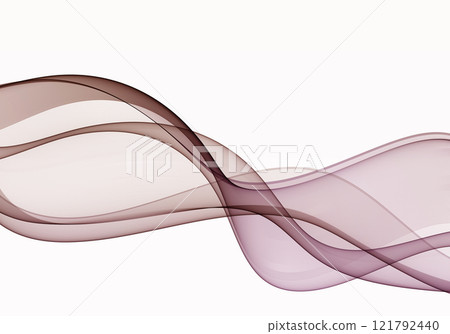 Transparent smoky wave flow, abstract wave background. 121792440