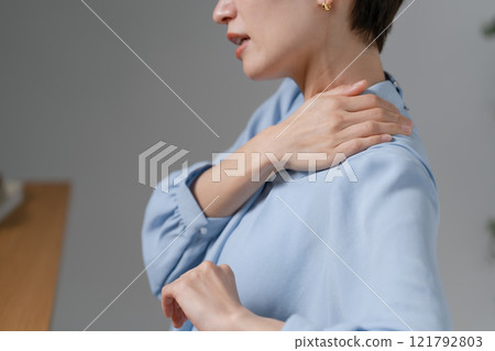 Stiff shoulders, female, parts Stiff shoulders, female, parts 121792803
