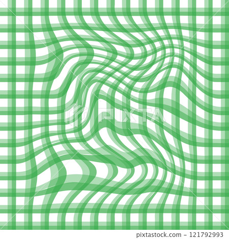 Gingham seamless pattern. Seamless pattern in a distorted check. Texture cherry, blue, yellow, green and white vichy. Design of samples of natural fabric and textiles 121792993