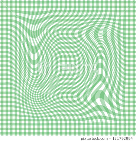 Gingham seamless pattern. Seamless pattern in a distorted check. Texture cherry, blue, yellow, green and white vichy. Design of samples of natural fabric and textiles 121792994