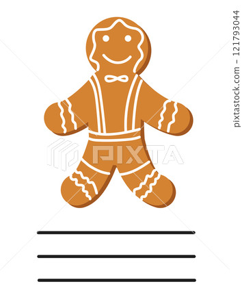 Simple Christmas and New Year card with holiday symbols and space for inscription. Simple Christmas and New Year card with holiday symbols and space for inscription. 121793044