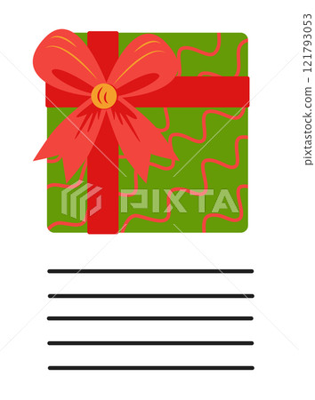 Simple Christmas and New Year card with holiday symbols and space for inscription. Simple Christmas and New Year card with holiday symbols and space for inscription. 121793053
