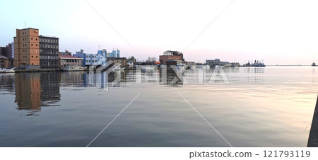 Scenery of the mouth of the Kushiro River Scenery of the mouth of the Kushiro River 121793119