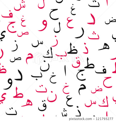 Seamless pattern with elegant and intricate Arabic, Persian alphabets, showcasing the beauty of writing with smooth and harmonious repetition. Seamless pattern with elegant and intricate Arabic, Persian alphabets, showcasing the beauty of writing with smooth and harmonious repetition. 121793277