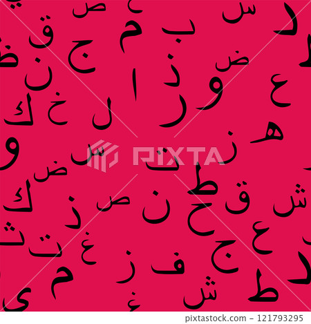 Seamless pattern with elegant and intricate Arabic, Persian alphabets, showcasing the beauty of writing with smooth and harmonious repetition. Seamless pattern with elegant and intricate Arabic, Persian alphabets, showcasing the beauty of writing with smooth and harmonious repetition. 121793295