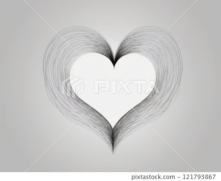 valentines day heart drawing 121793867