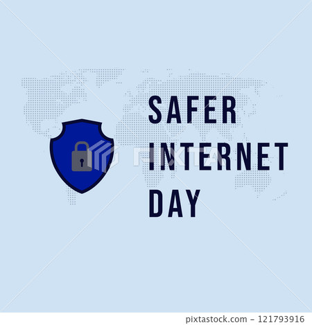 Safer Internet Day, February 6. Cyber security concept. Template for banner, card, poster, background.Vector illustration Safer Internet Day, February 6. Cyber security concept. Template for banner, card, poster, background.Vector illustration 121793916