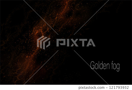 Isolated composition of gold, copper color, wavy glitter on black background Isolated composition of gold, copper color, wavy glitter on black background 121793932
